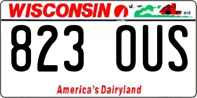 WI license plate 823OUS