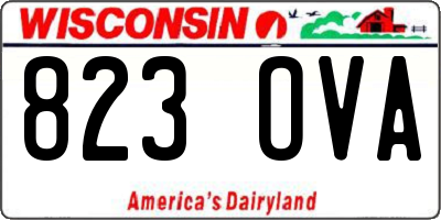 WI license plate 823OVA