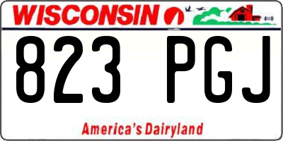 WI license plate 823PGJ