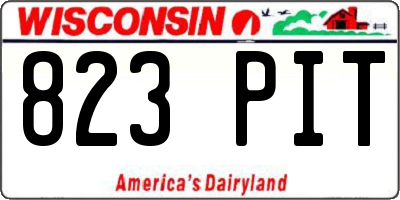 WI license plate 823PIT