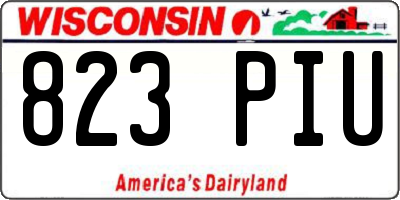 WI license plate 823PIU