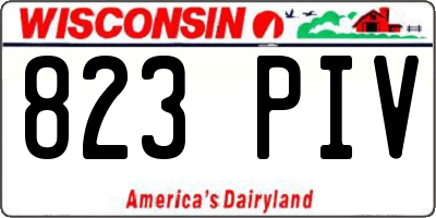 WI license plate 823PIV