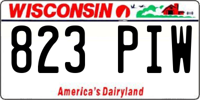 WI license plate 823PIW