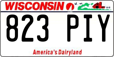 WI license plate 823PIY