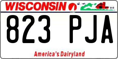 WI license plate 823PJA