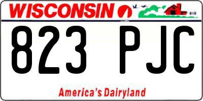 WI license plate 823PJC