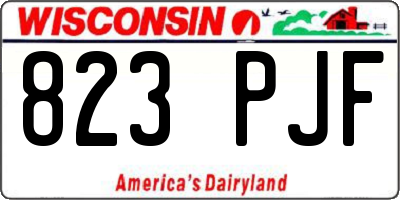 WI license plate 823PJF