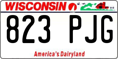 WI license plate 823PJG