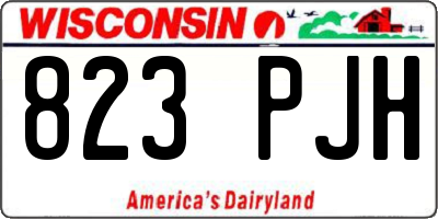 WI license plate 823PJH