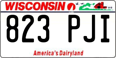 WI license plate 823PJI