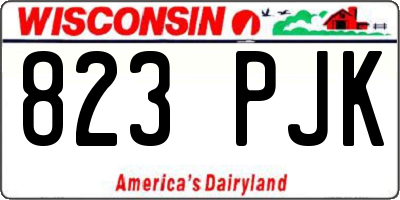 WI license plate 823PJK
