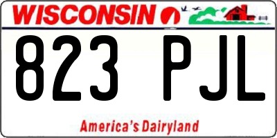 WI license plate 823PJL