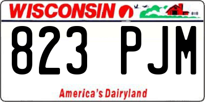 WI license plate 823PJM