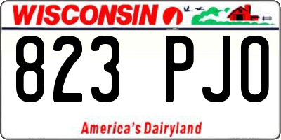 WI license plate 823PJO
