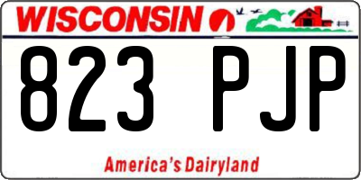 WI license plate 823PJP