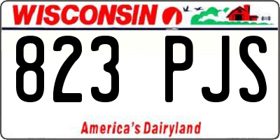 WI license plate 823PJS