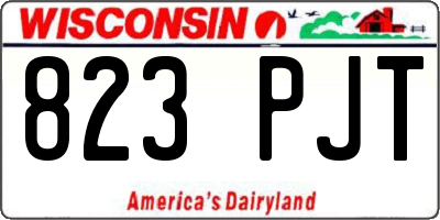 WI license plate 823PJT