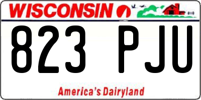WI license plate 823PJU