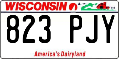 WI license plate 823PJY