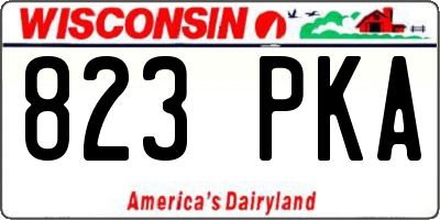 WI license plate 823PKA