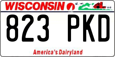 WI license plate 823PKD
