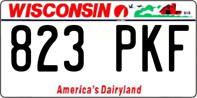 WI license plate 823PKF