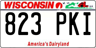 WI license plate 823PKI
