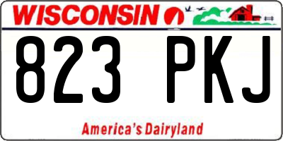 WI license plate 823PKJ