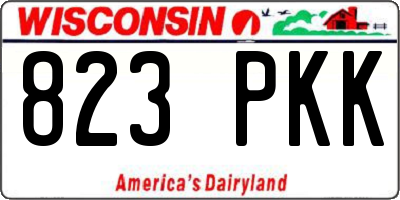 WI license plate 823PKK