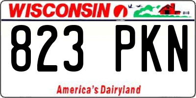 WI license plate 823PKN