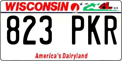 WI license plate 823PKR