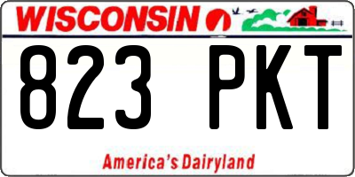 WI license plate 823PKT