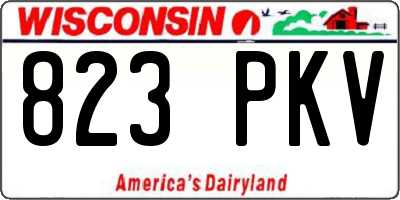 WI license plate 823PKV