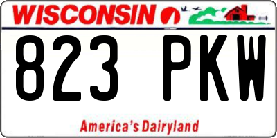 WI license plate 823PKW