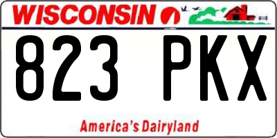 WI license plate 823PKX