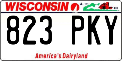 WI license plate 823PKY