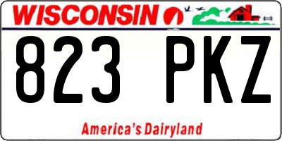 WI license plate 823PKZ