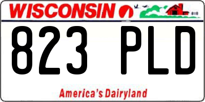 WI license plate 823PLD