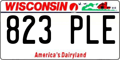 WI license plate 823PLE