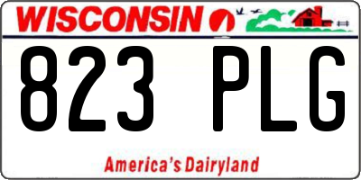 WI license plate 823PLG