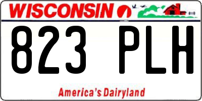 WI license plate 823PLH