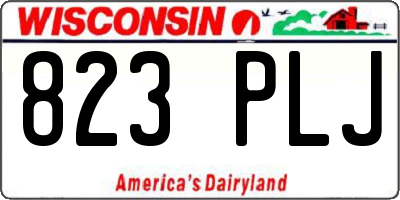 WI license plate 823PLJ