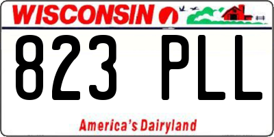 WI license plate 823PLL