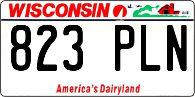 WI license plate 823PLN
