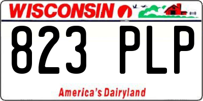 WI license plate 823PLP