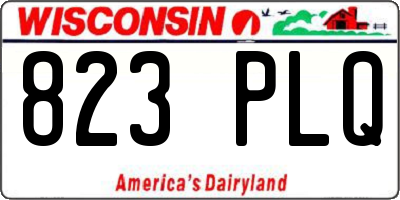 WI license plate 823PLQ