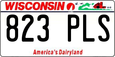 WI license plate 823PLS