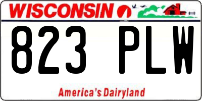 WI license plate 823PLW