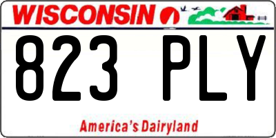 WI license plate 823PLY