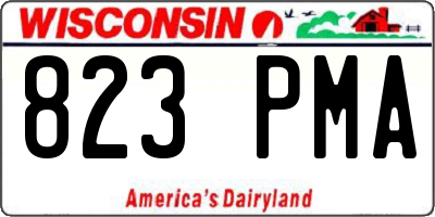 WI license plate 823PMA